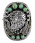 Turquoise Sterling Silver Eagle Ring Size 5-1/4 RX80466